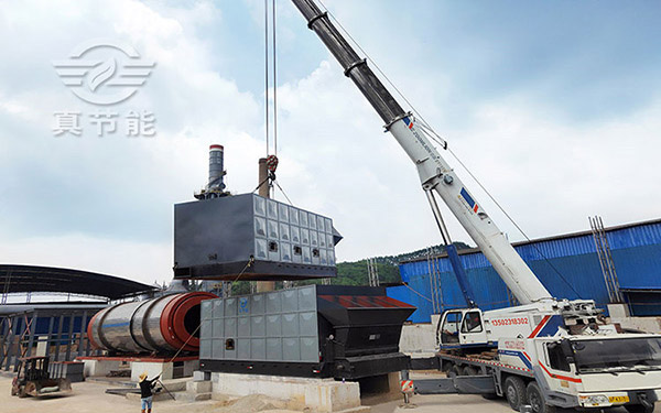 醋糟烘干機(jī)吊裝現(xiàn)場